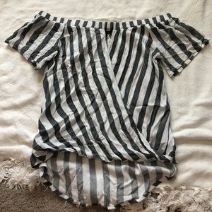Dry Goods Striped off the shoulder top